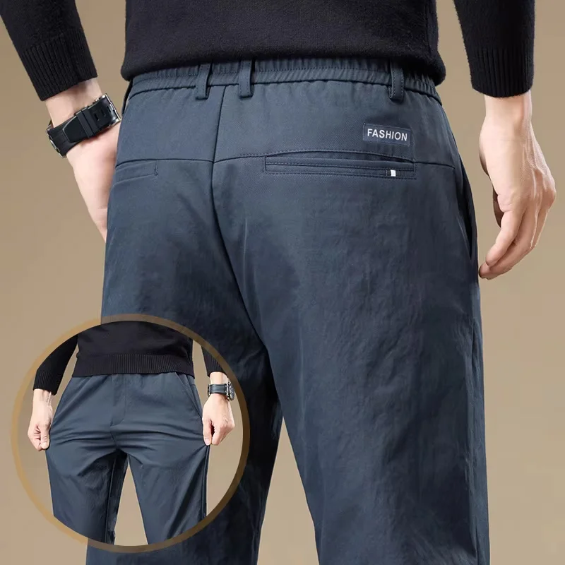 Top Men’s Casual Pants for Autumn and Winter with Comfortable Elastic Waist