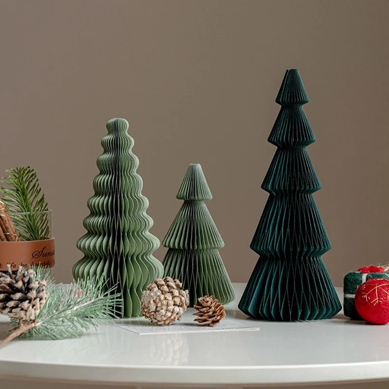 Compact Holiday Decor Ideas with Vibrant 3D Paper Honeycomb Ornaments